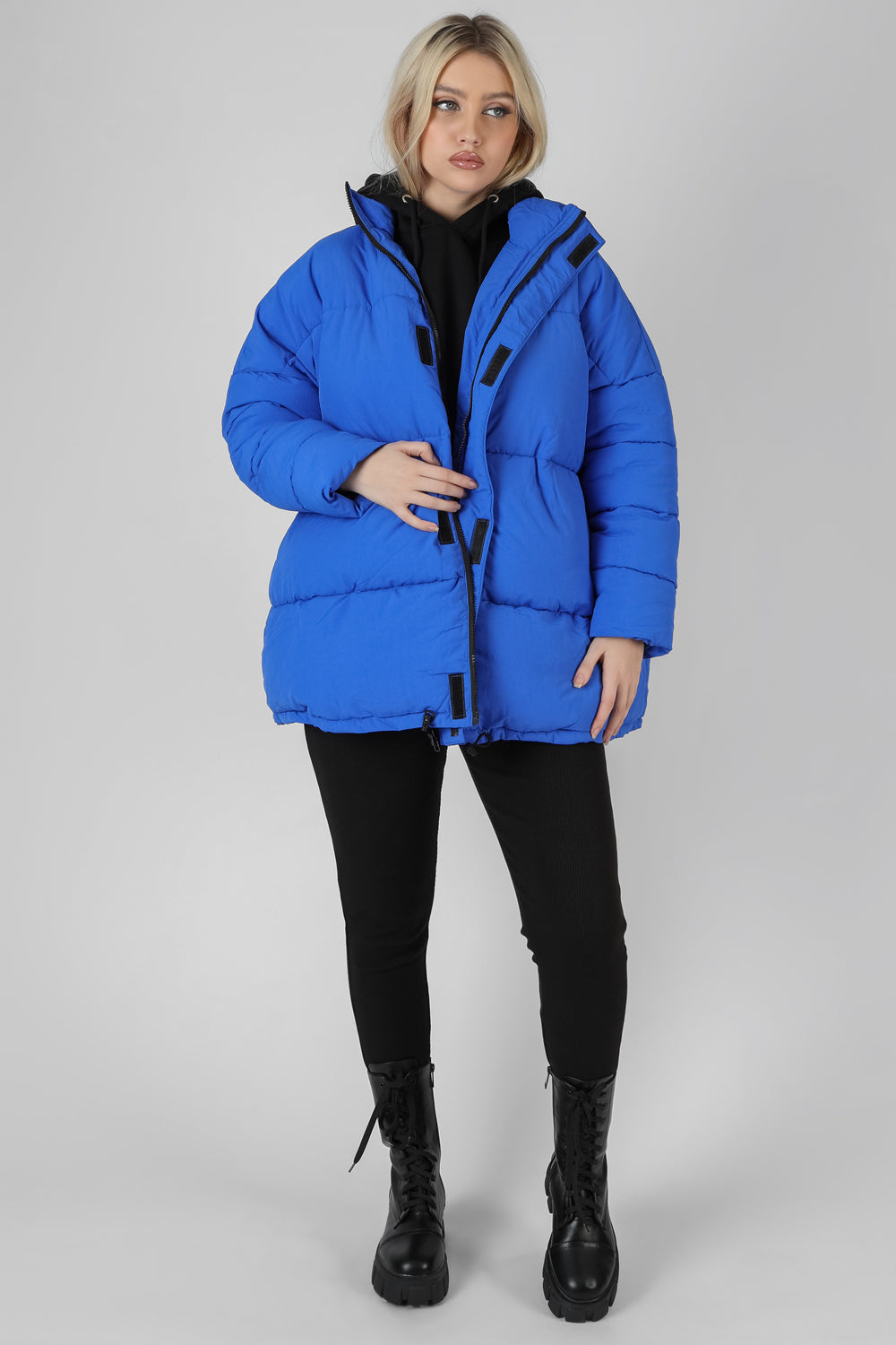 PADDED TRAPEZE PUFFER BLUE