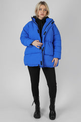 PADDED TRAPEZE PUFFER BLUE