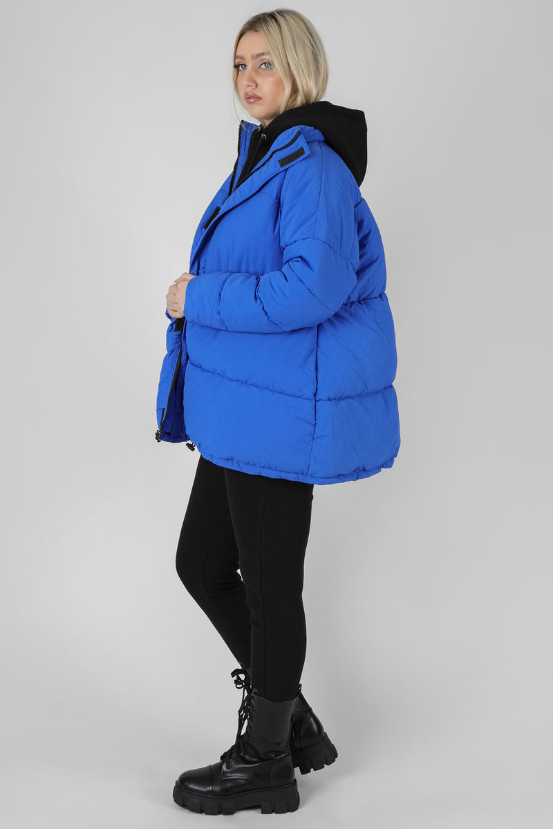PADDED TRAPEZE PUFFER BLUE