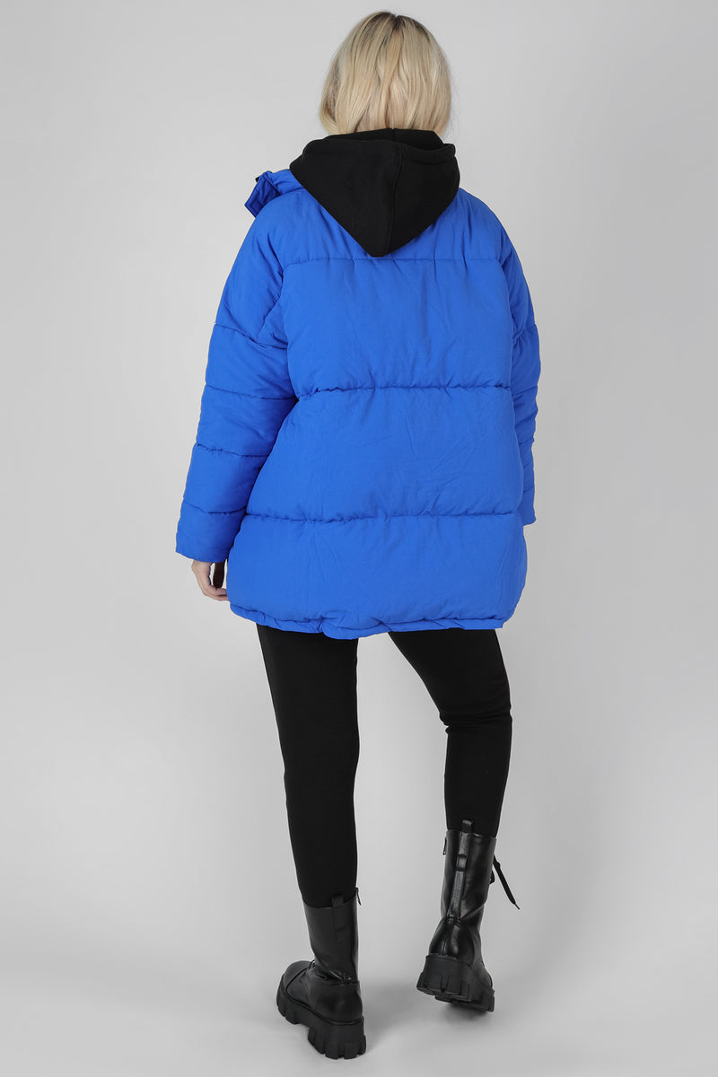 PADDED TRAPEZE PUFFER BLUE