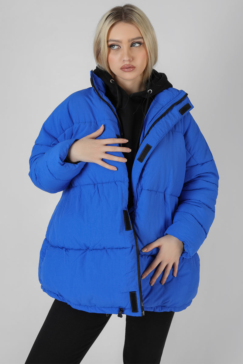 PADDED TRAPEZE PUFFER BLUE