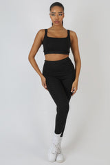 REPEAT PRINT BRALET BLACK