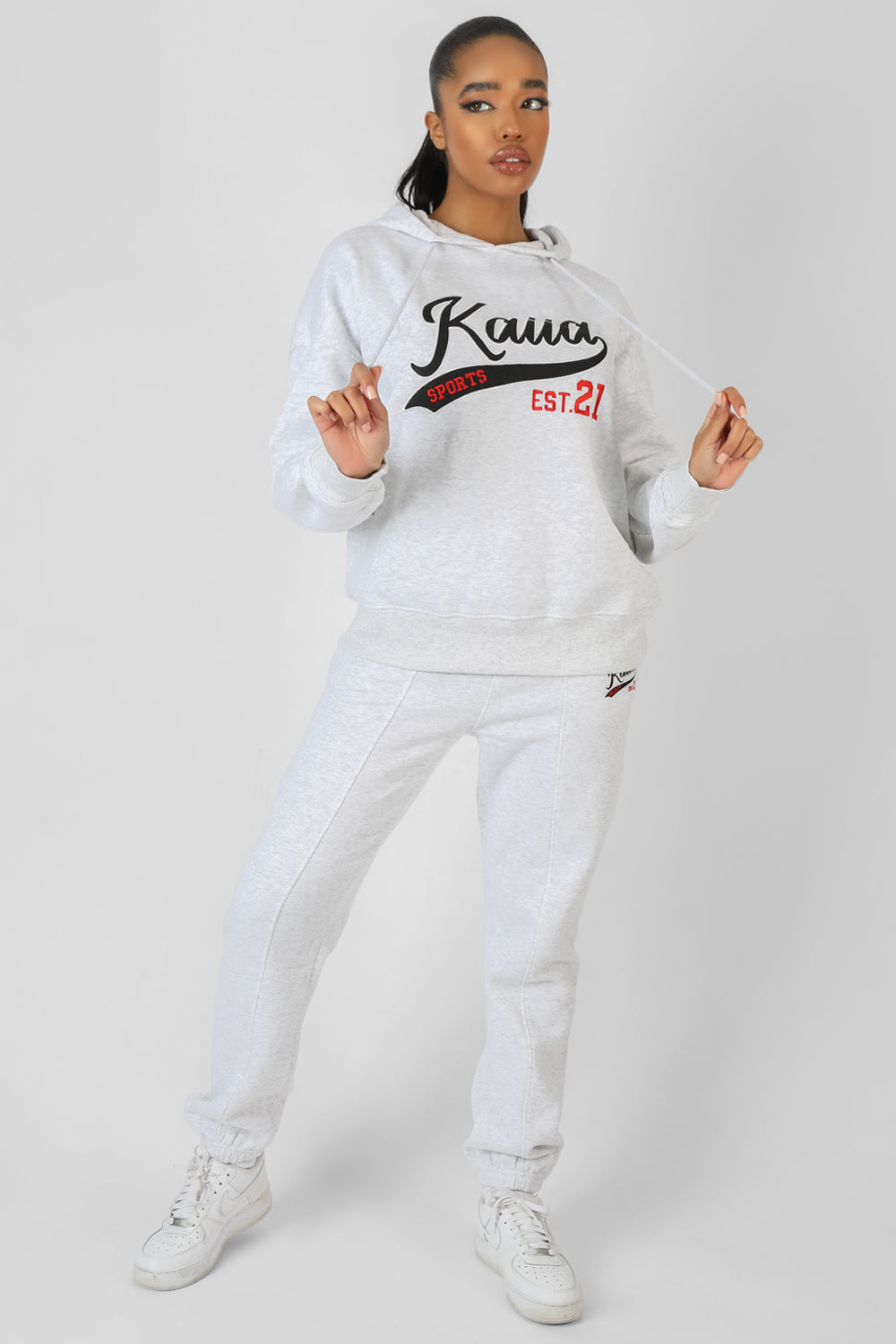 VARSITY SEAM FRONT 90'S JOGGERS OATMEAL MARL