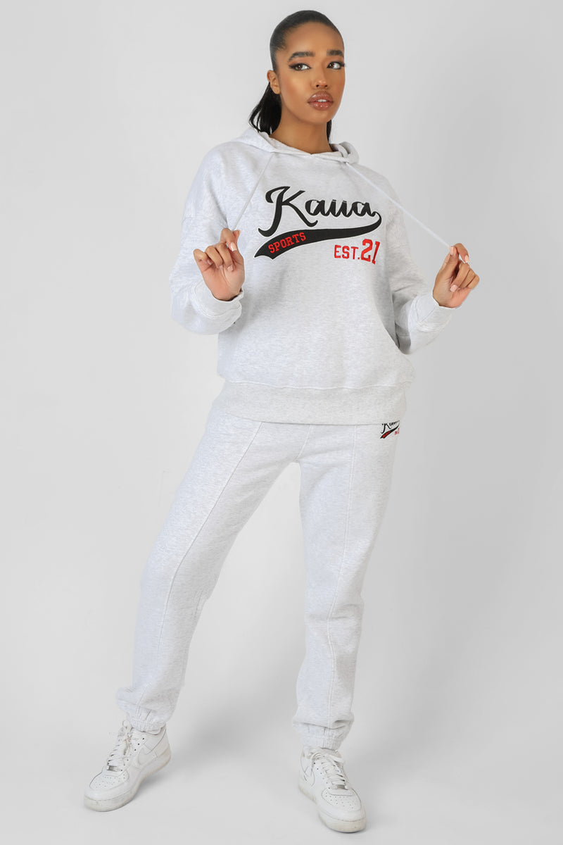 VARSITY SEAM FRONT 90'S JOGGERS OATMEAL MARL
