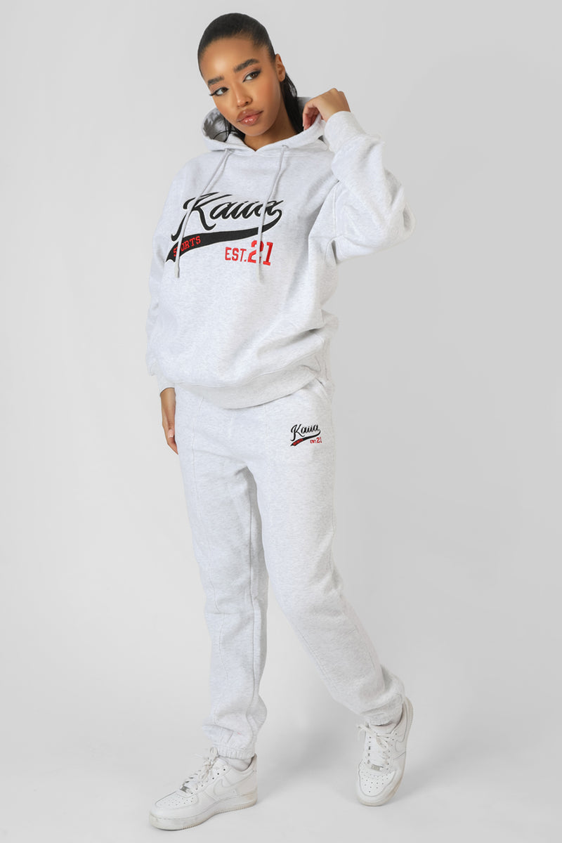 VARSITY SEAM FRONT 90'S JOGGERS OATMEAL MARL