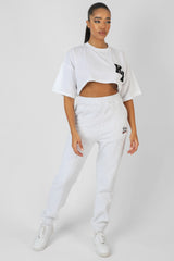 VARSITY SUPER CROPPED T-SHIRT WHITE