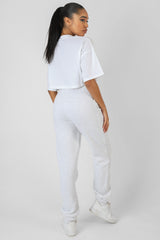 VARSITY SUPER CROPPED T-SHIRT WHITE