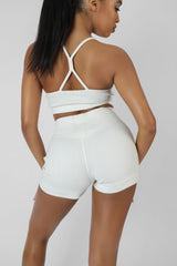 ATHLEISURE BOOTY SHORTS WHITE