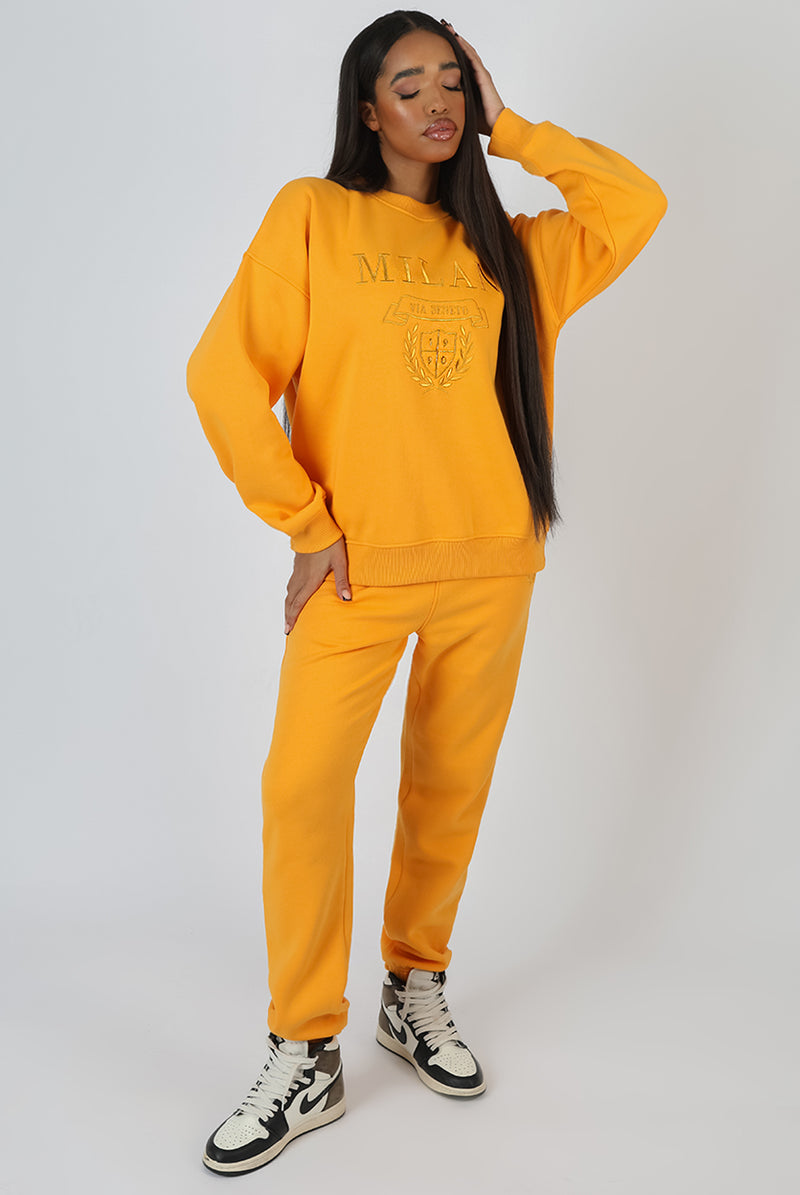 MILAN TONAL EMBROIDERED JOGGERS MANGO