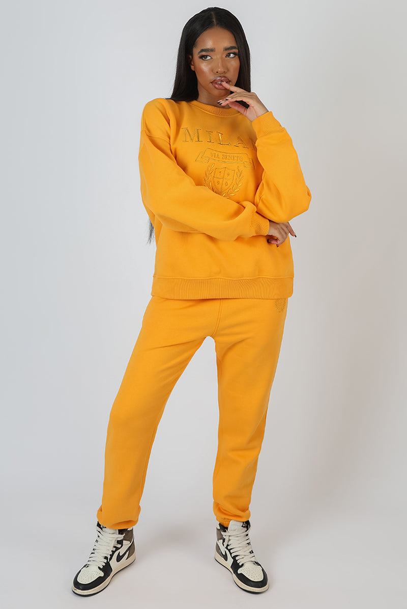 MILAN TONAL EMBROIDERED JOGGERS MANGO