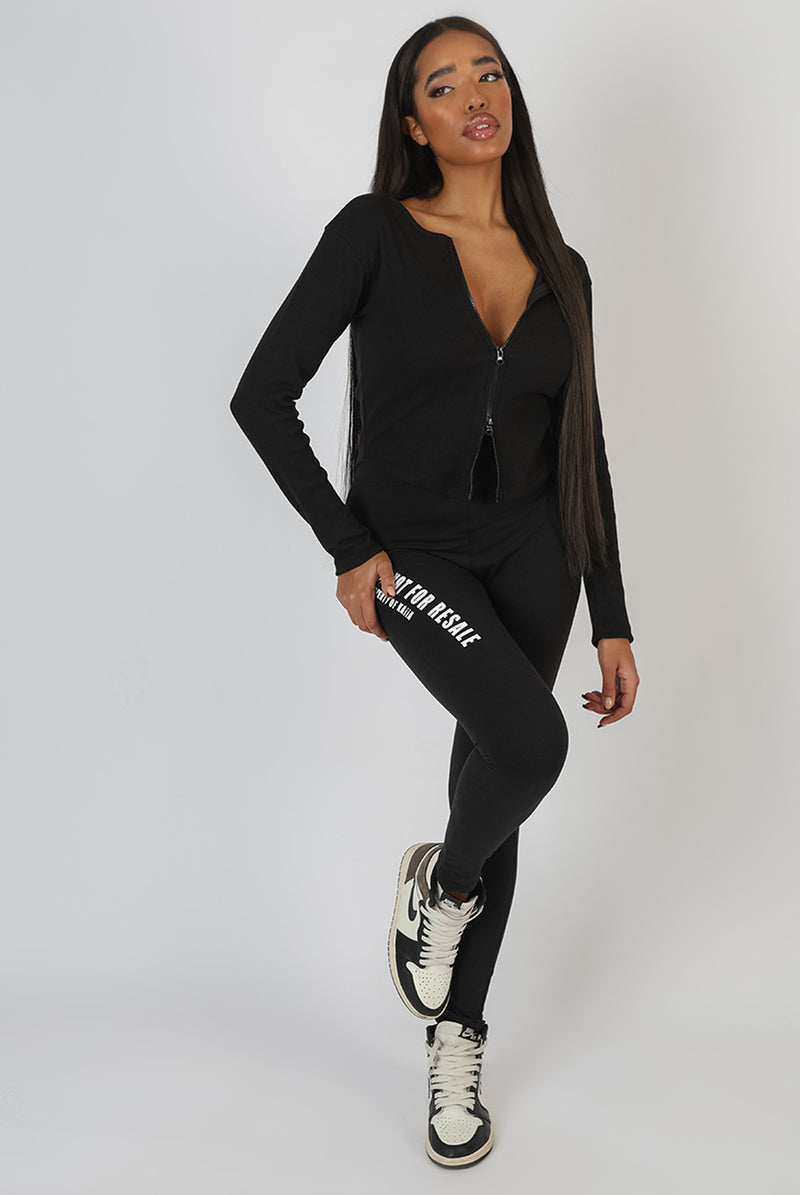 SLOGAN LEGGING BLACK