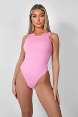 RACER BACK BODYSUIT PINK