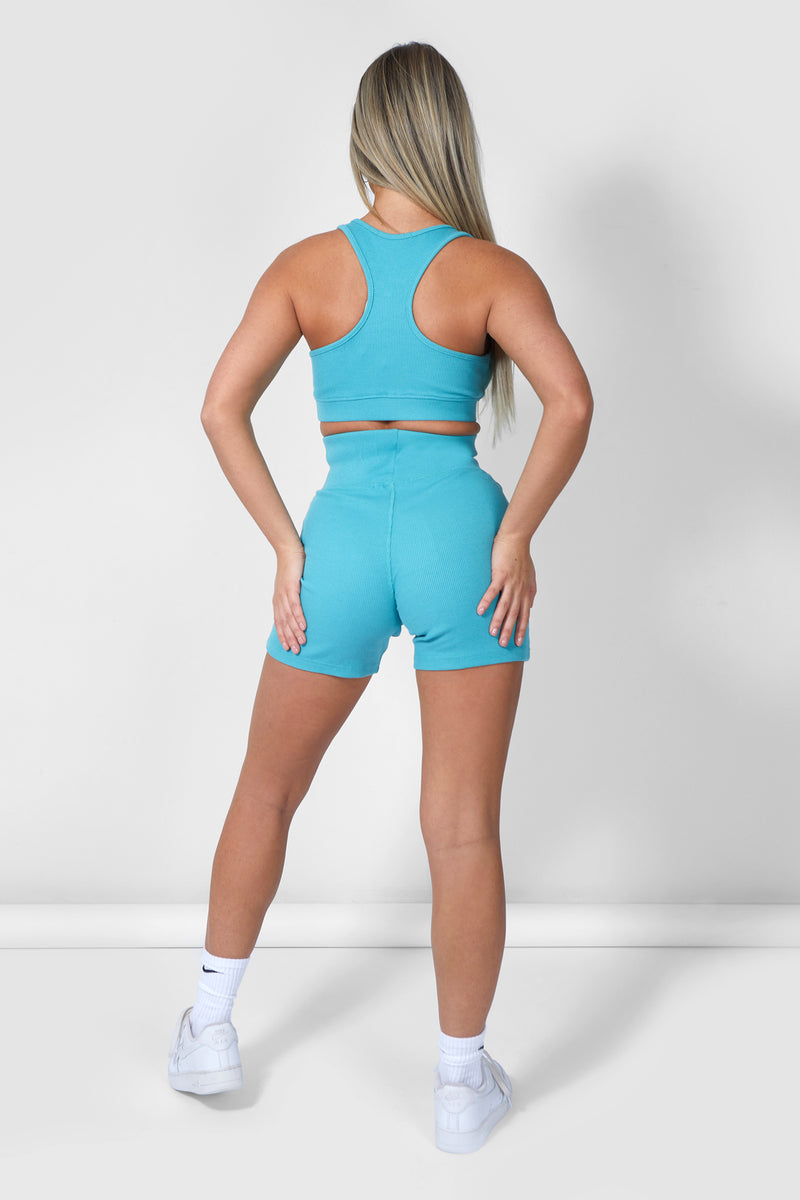 V NECK KAIIA SPORT BRALET OCEAN BLUE