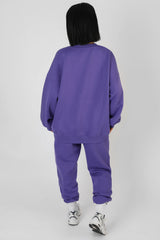 EMBROIDERED SLOGAN 90'S JOGGER PURPLE