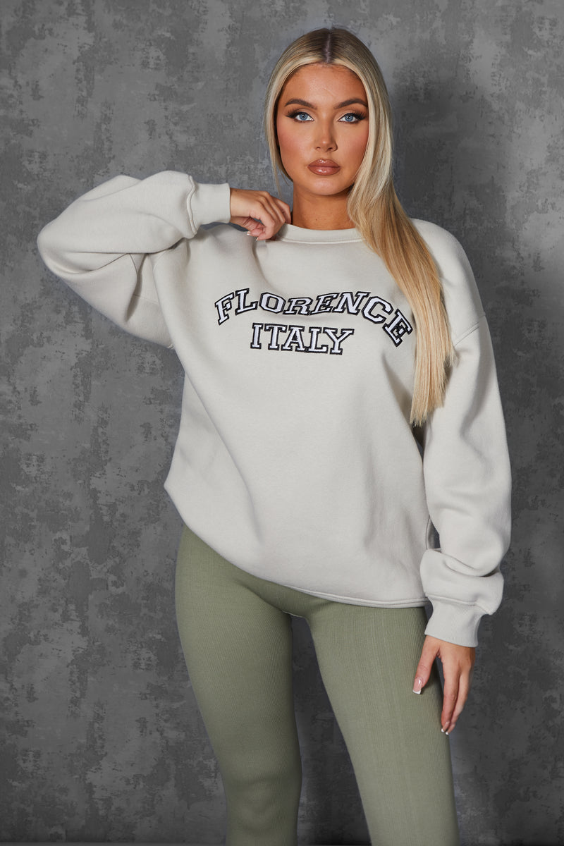 FLORENCE OVERSIZED SWEATSHIRT STONE