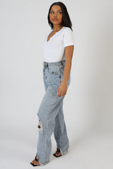 KNOTCH FRONT SHORT SLEEVE RIBBED BODYSUIT WHITE