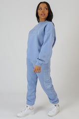 BROOKLYN EMBROIDERED SWEATSHIRT BLUEBELL