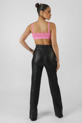 TRIANGLE KNITTED BRALET PINK