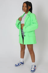 OVERSIZED MASCULINE BLAZER JACKET GREEN