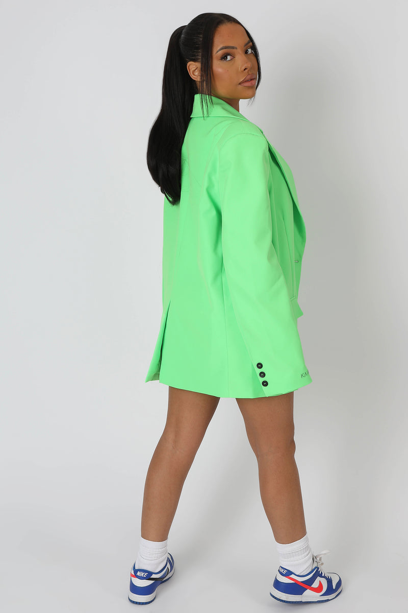 OVERSIZED MASCULINE BLAZER JACKET GREEN