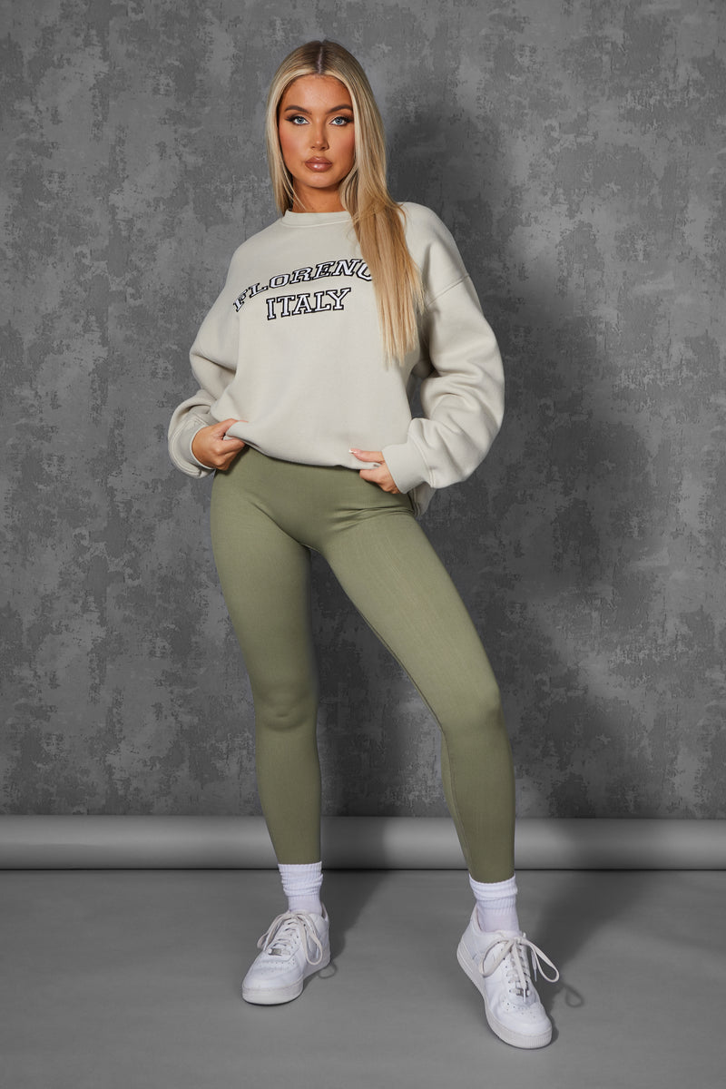 FLORENCE OVERSIZED SWEATSHIRT STONE