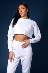 OVERSIZED CROPPED SWEAT OATMEAL MARL