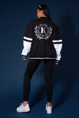 KAIIA LOGO VARSITY JACKET BLACK