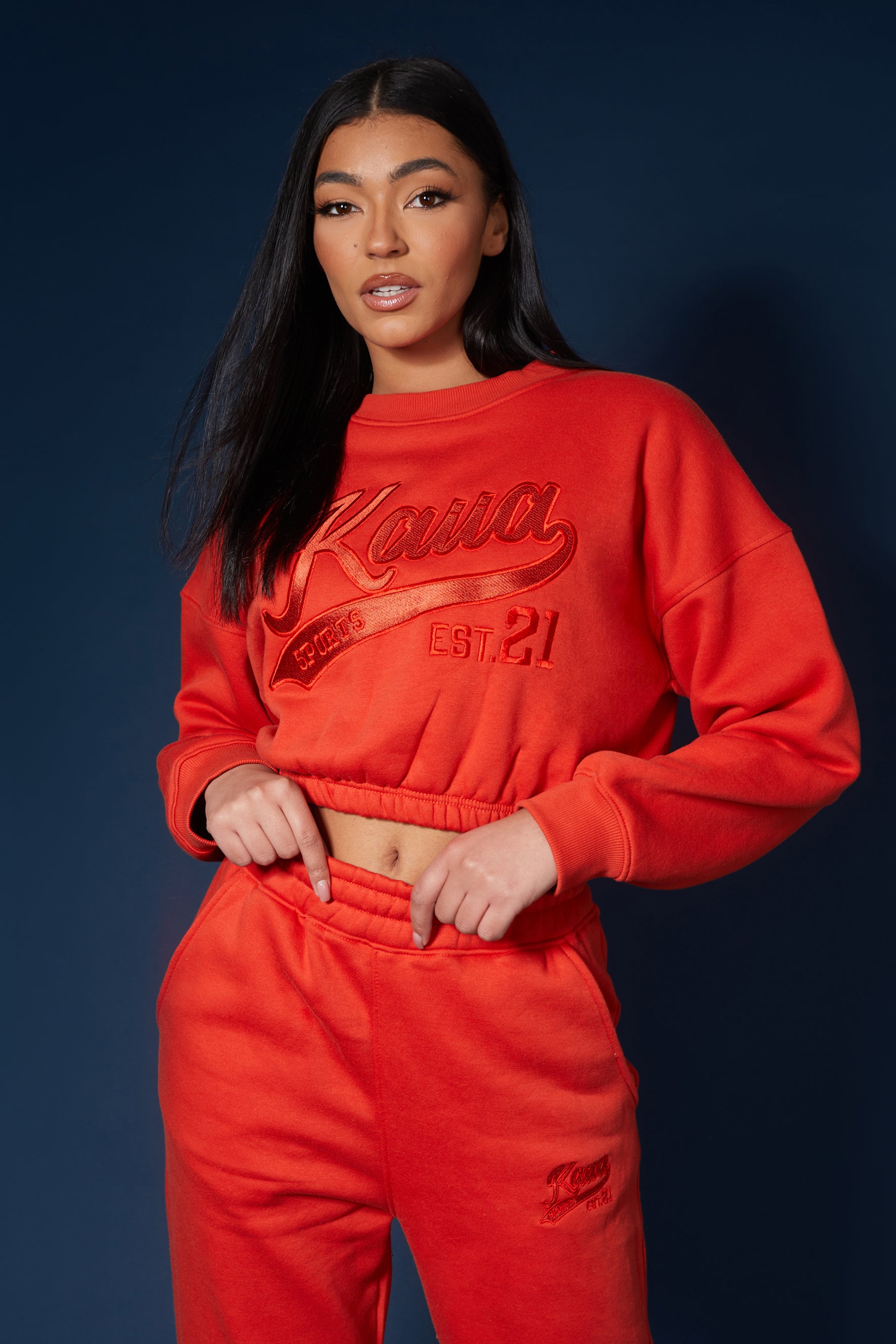 VARSITY TONAL SWEATSHIRT FLAME RED