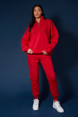 SEAM FRONT 90S JOGGERS RED