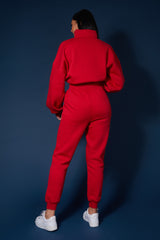 SEAM FRONT 90S JOGGERS RED