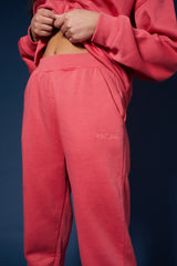 TONAL EMBROIDERY JOGGERS CORAL