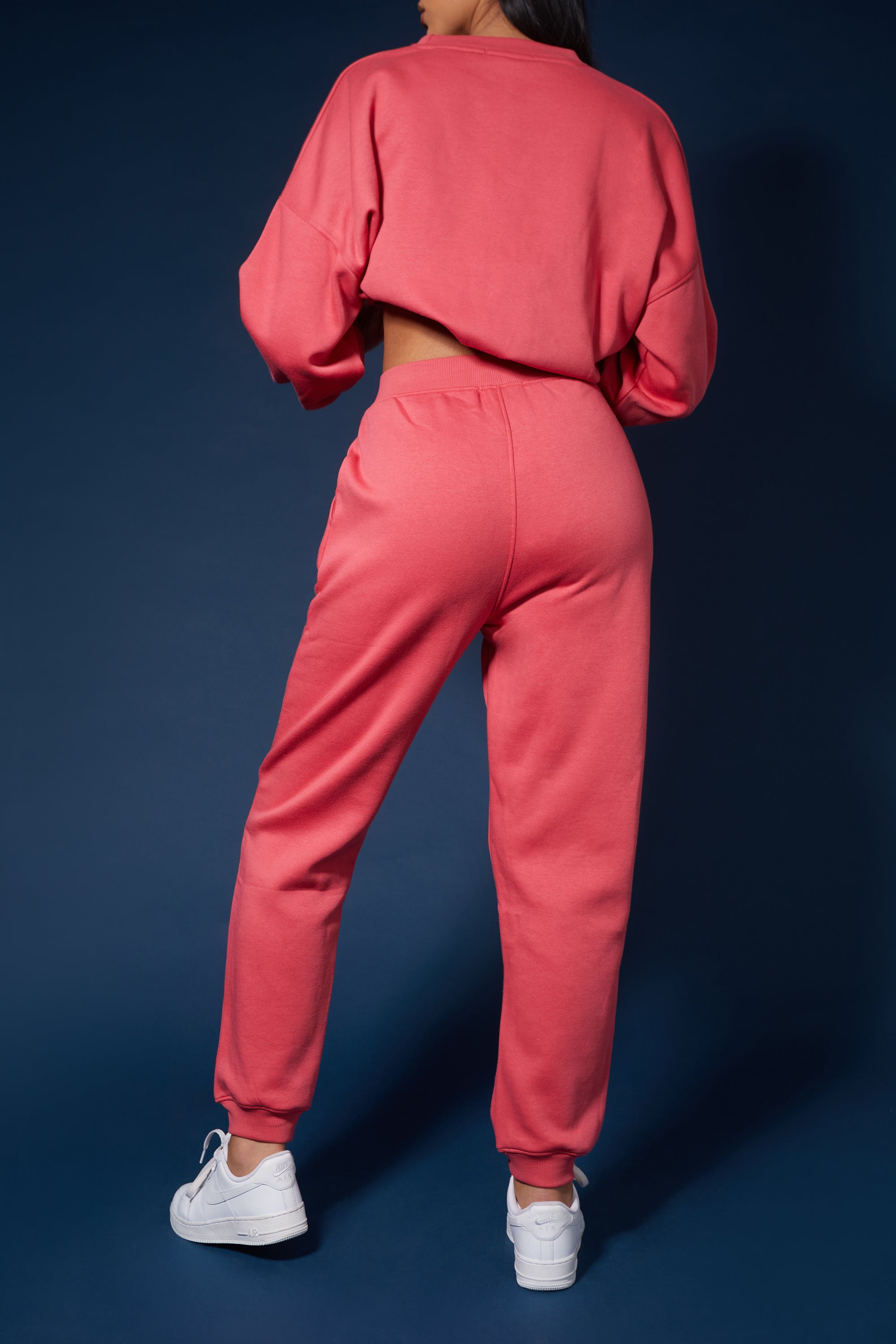 TONAL EMBROIDERY JOGGERS CORAL