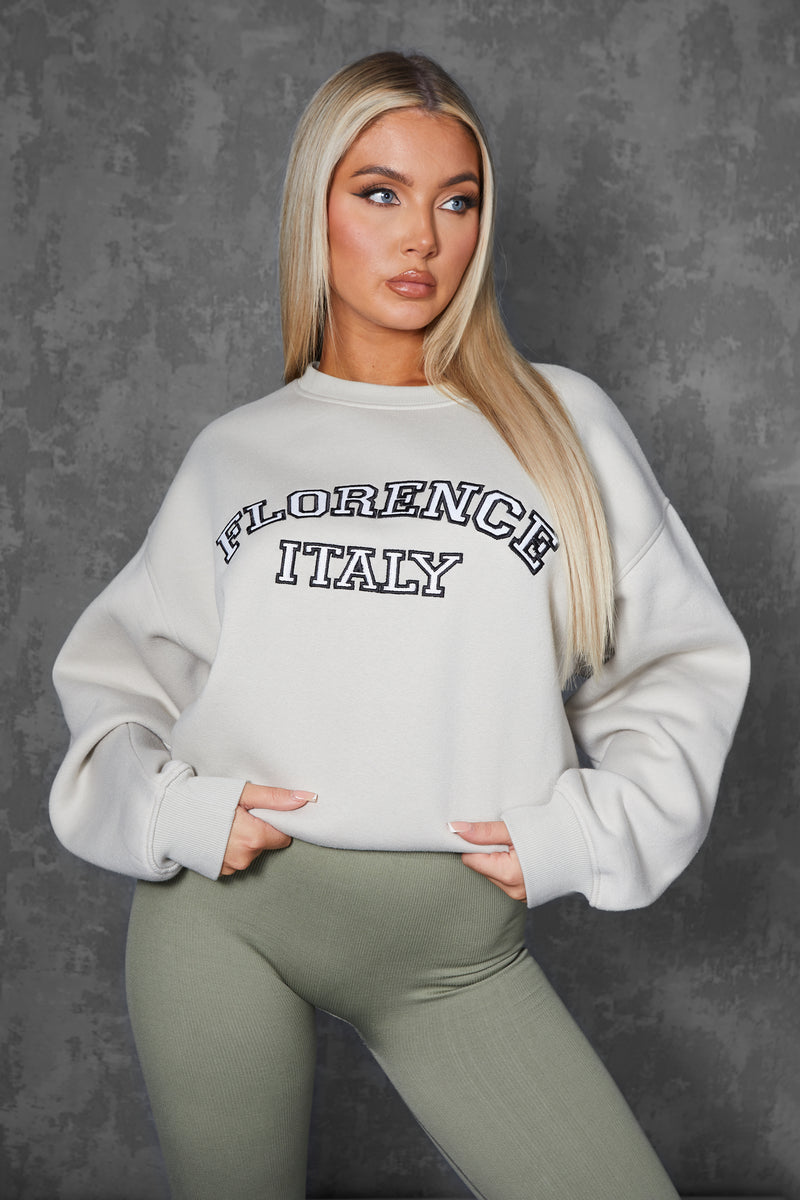 FLORENCE OVERSIZED SWEATSHIRT STONE