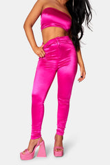 DISCO SKINNY LEG TROUSERS PINK