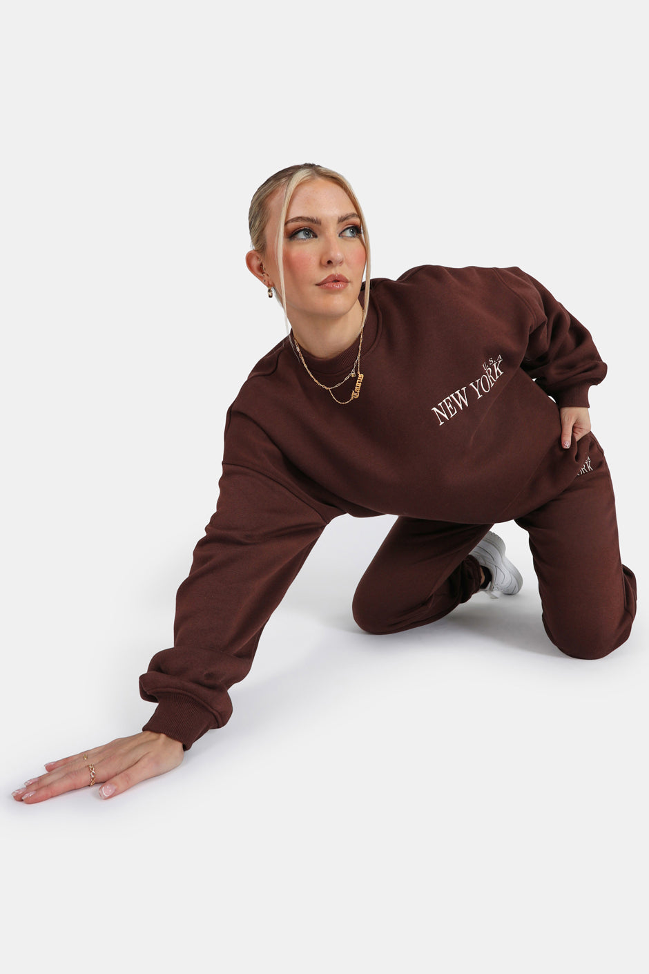 NEW YORK OVERSIZED SWEATSHIRT CHOCOLATE