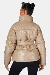 Vinyl Belted Puffer Stone