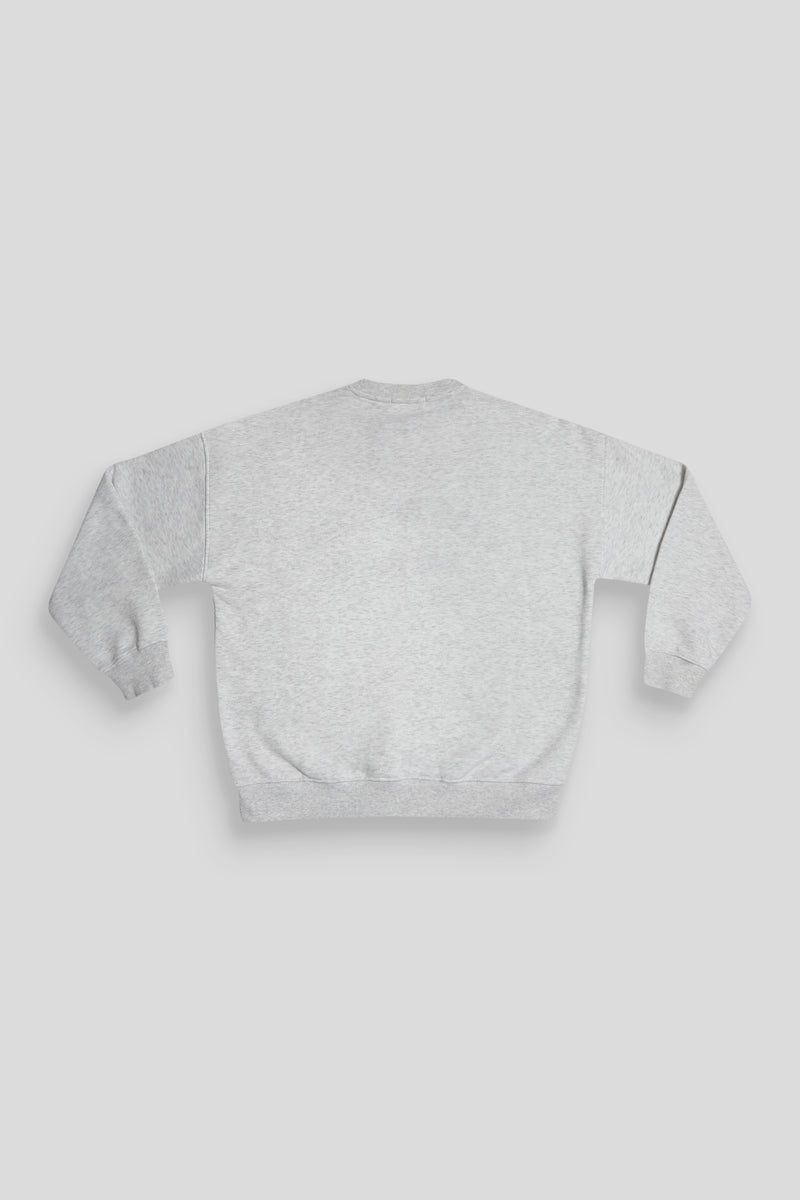 EAST HAMPTON EMBROIDERED OVERSIZED SWEATSHIRT OATMEAL MARL