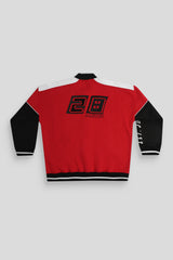 MOTOCROSS VARSITY BOMBER JACKET RED