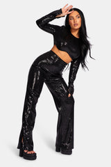 ULTIMATE SEQUIN UNDERBUST TOP BLACK