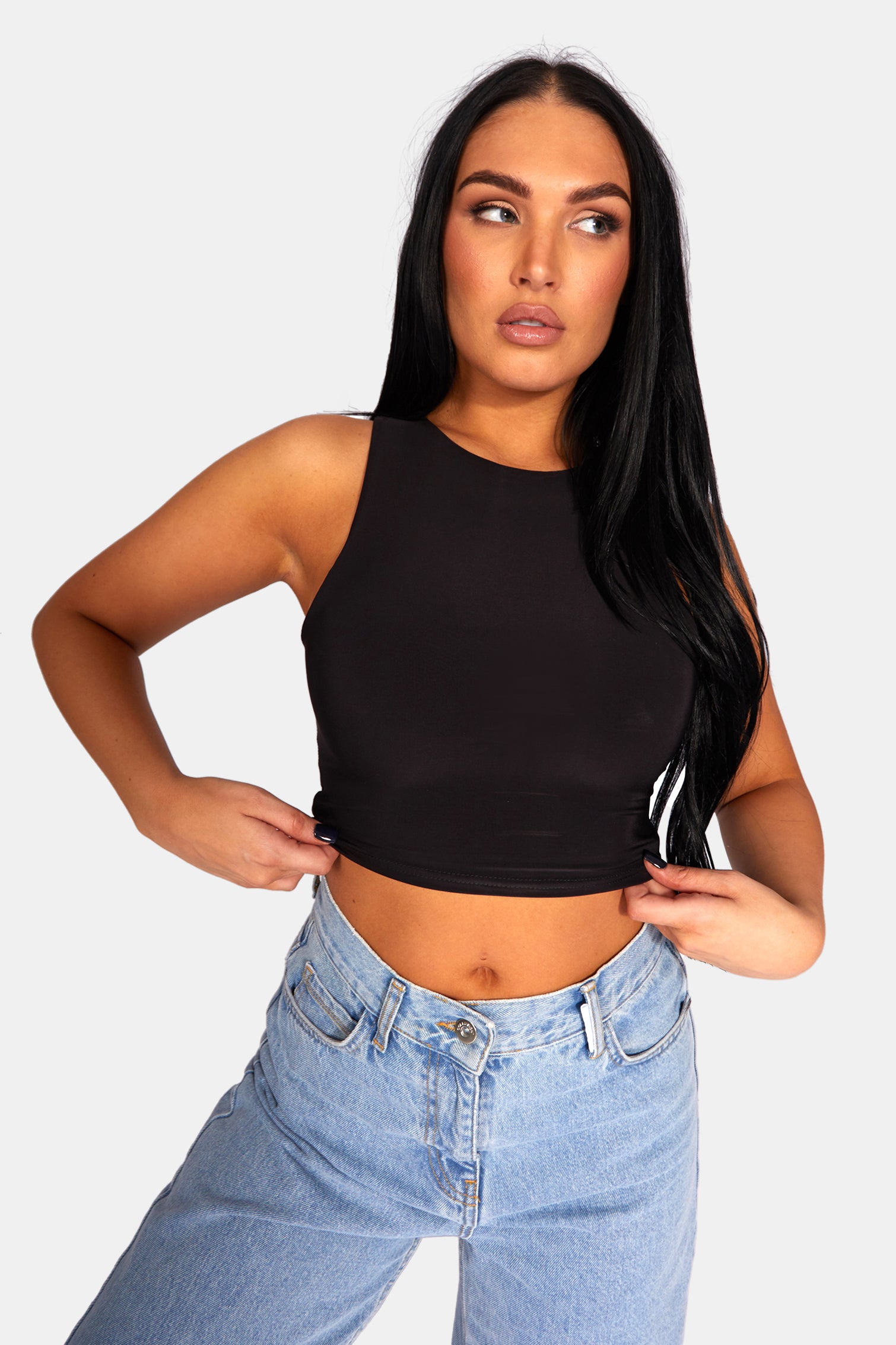 SLINKY RACER TOP BLACK