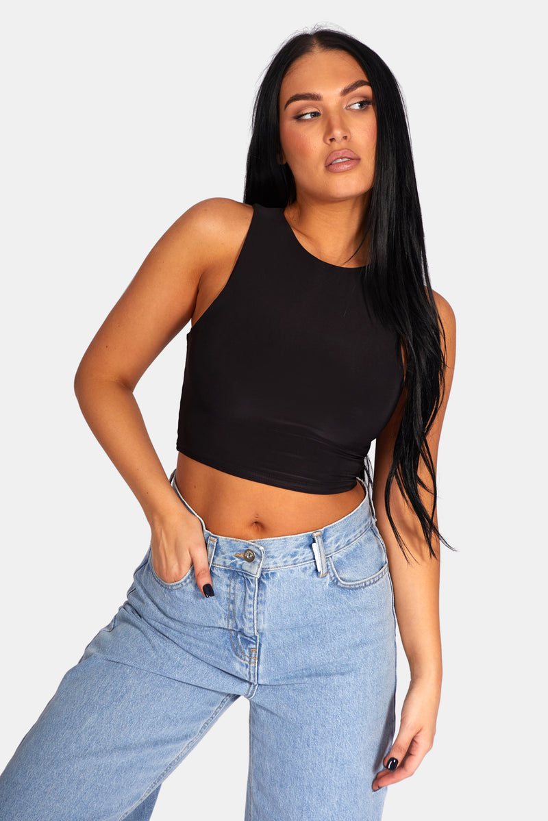 SLINKY RACER TOP BLACK