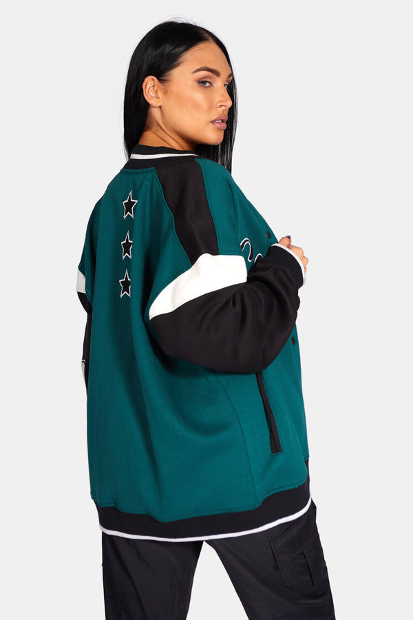 SEATTLE VARSITY JACKET FOREST GREEN