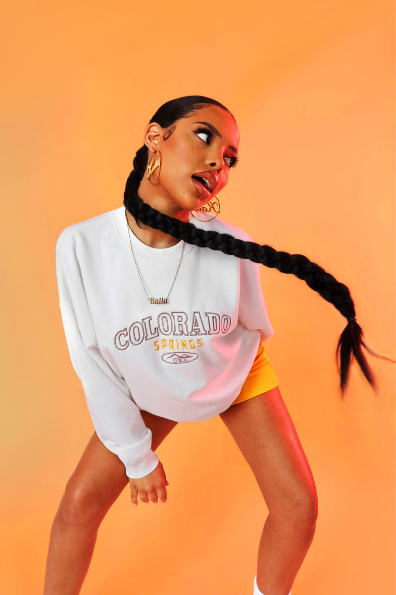 COLORADO SPRINGS OVERSIZED SWEATSHIRT ECRU