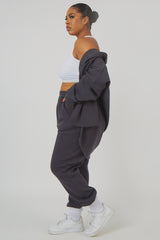 CURVE OVERSIZED POCKET FRONT SHACKET DARK GREY