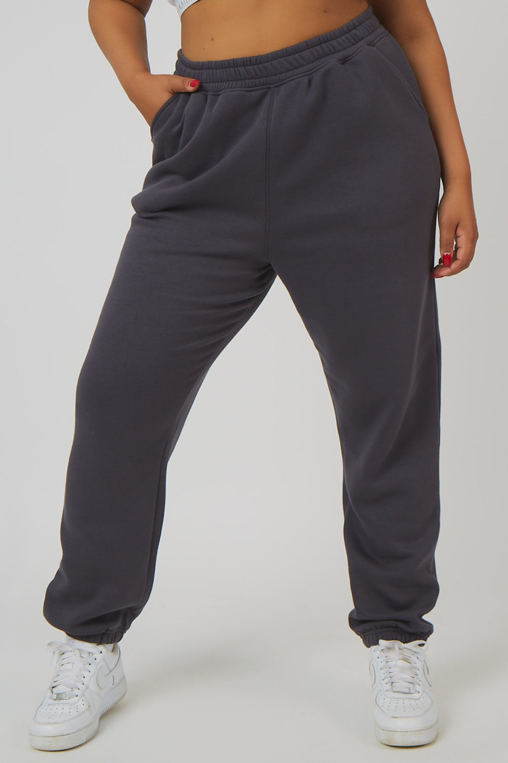 CURVE 90S OVERSIZED JOGGERS DARK GREY Kaiia