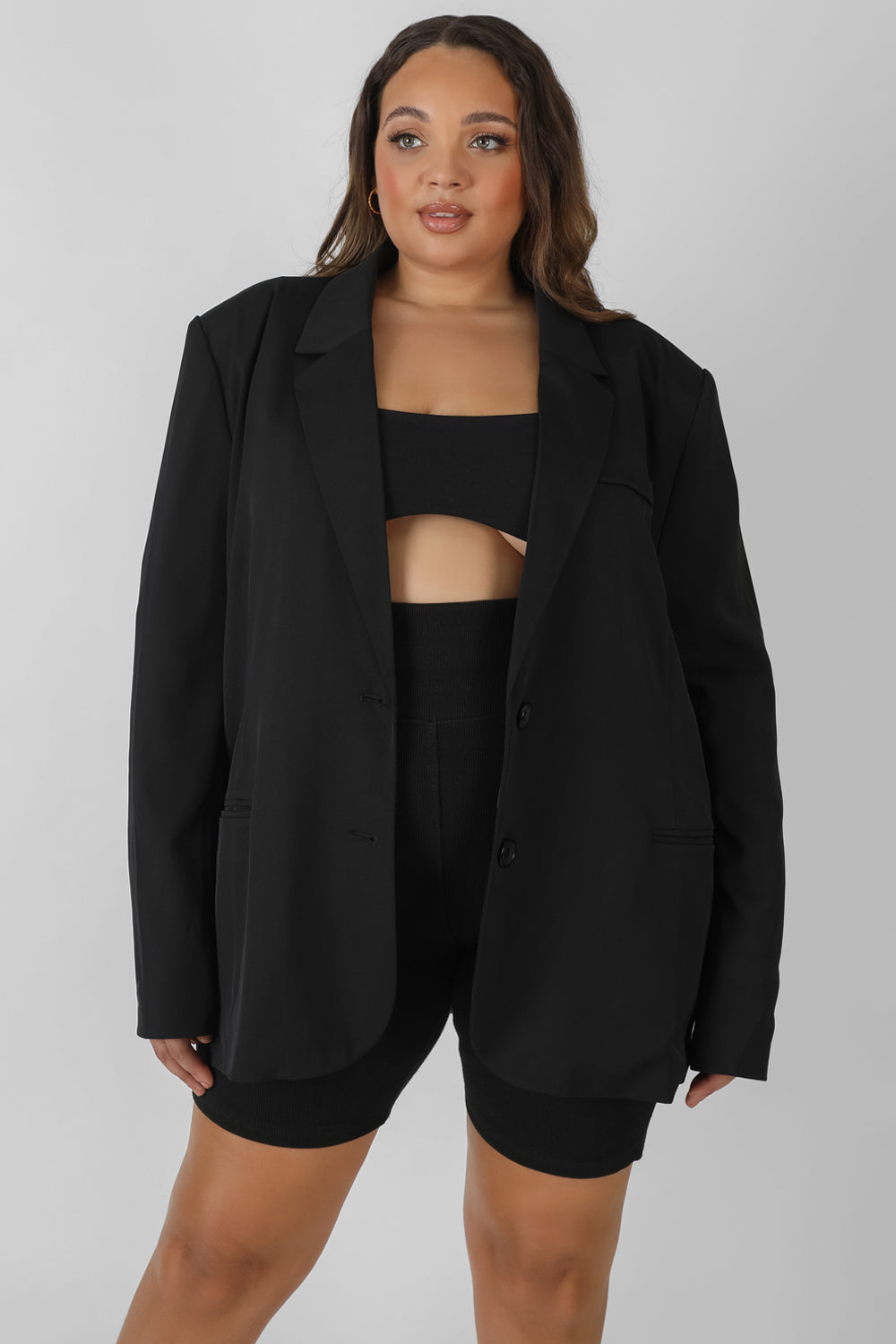 CURVE LONGLINE BLAZER BLACK