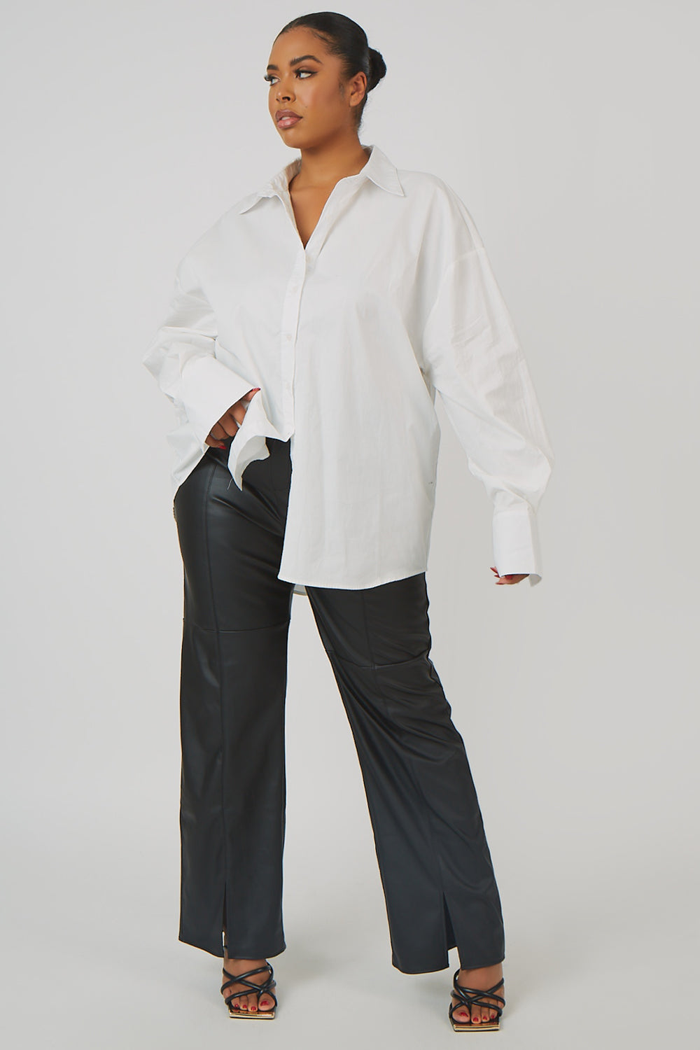 zara oversized poplin shirt