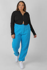 CURVE DOUBLE ENDED ZIP RIB TOP BLACK