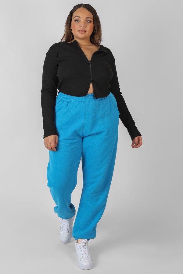 CURVE DOUBLE ENDED ZIP RIB TOP BLACK
