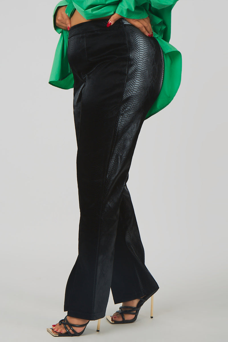 Black sales snakeskin pants